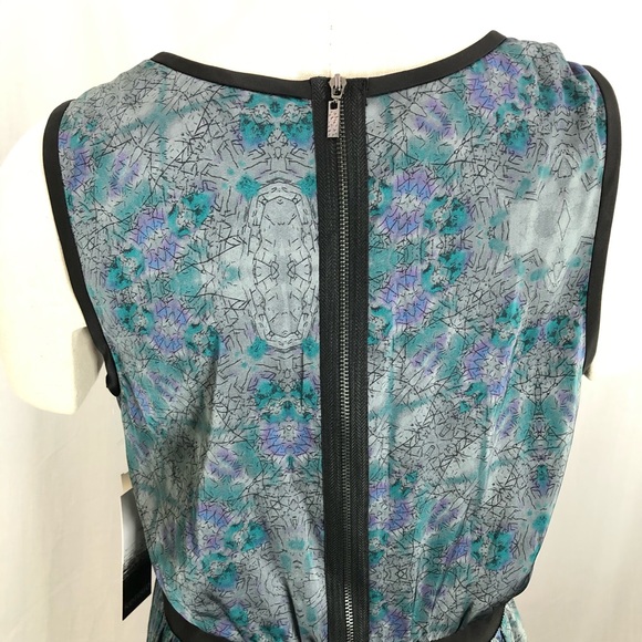 Kensie Short Circuit Dress Teal Zipper NWT Large - Picture 5 of 10
